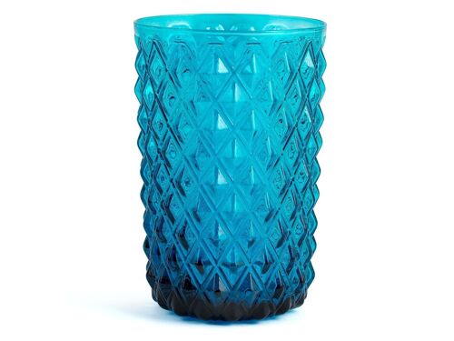 Bicchiere Murano in vetro colore blu cl 46.