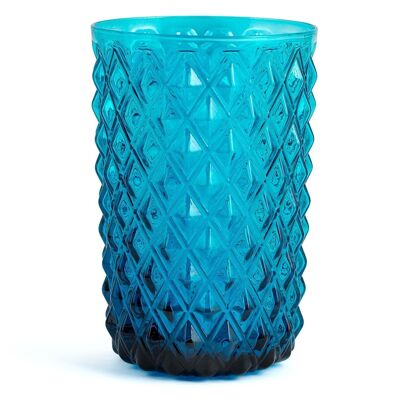Bicchiere Murano in vetro colore blu cl 46.