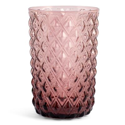Bicchiere Murano in vetro colore lilla cl 46.