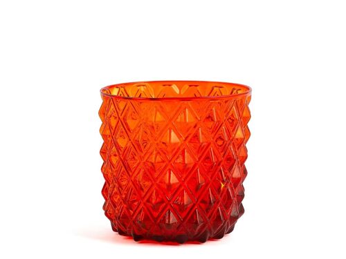 Bicchiere Murano in vetro colore rosso cl 30.