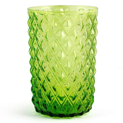 Bicchiere Murano in vetro colore verde cl 46.
