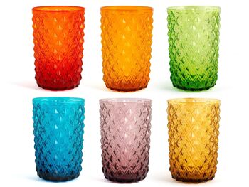 Verre de Murano en couleurs assorties cl 46. 2