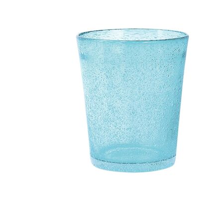 Bicchiere tavola Giada in vetro azzurro cl 28