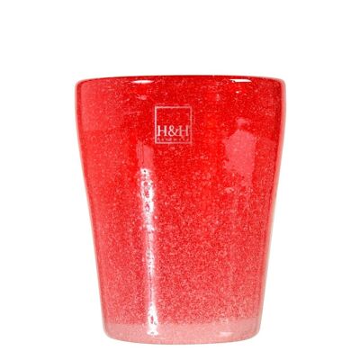 Table glass Giada in red glass cl 28