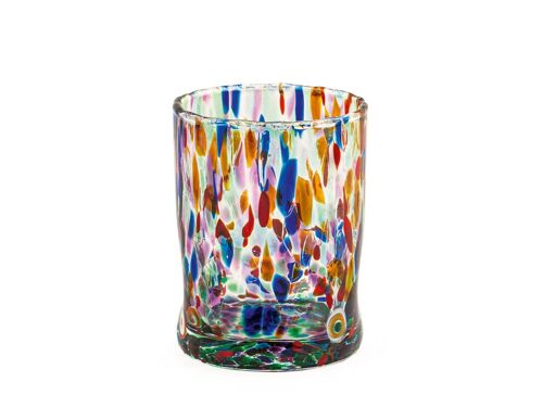 Bicchiere Venezianoin vetro colori assortiti cl 32