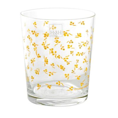 Vaso de cristal con decoración Summer de 31 cl
