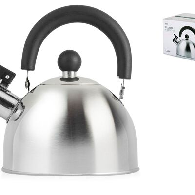 Stainless steel kettle with whistle 1,5 Lt
