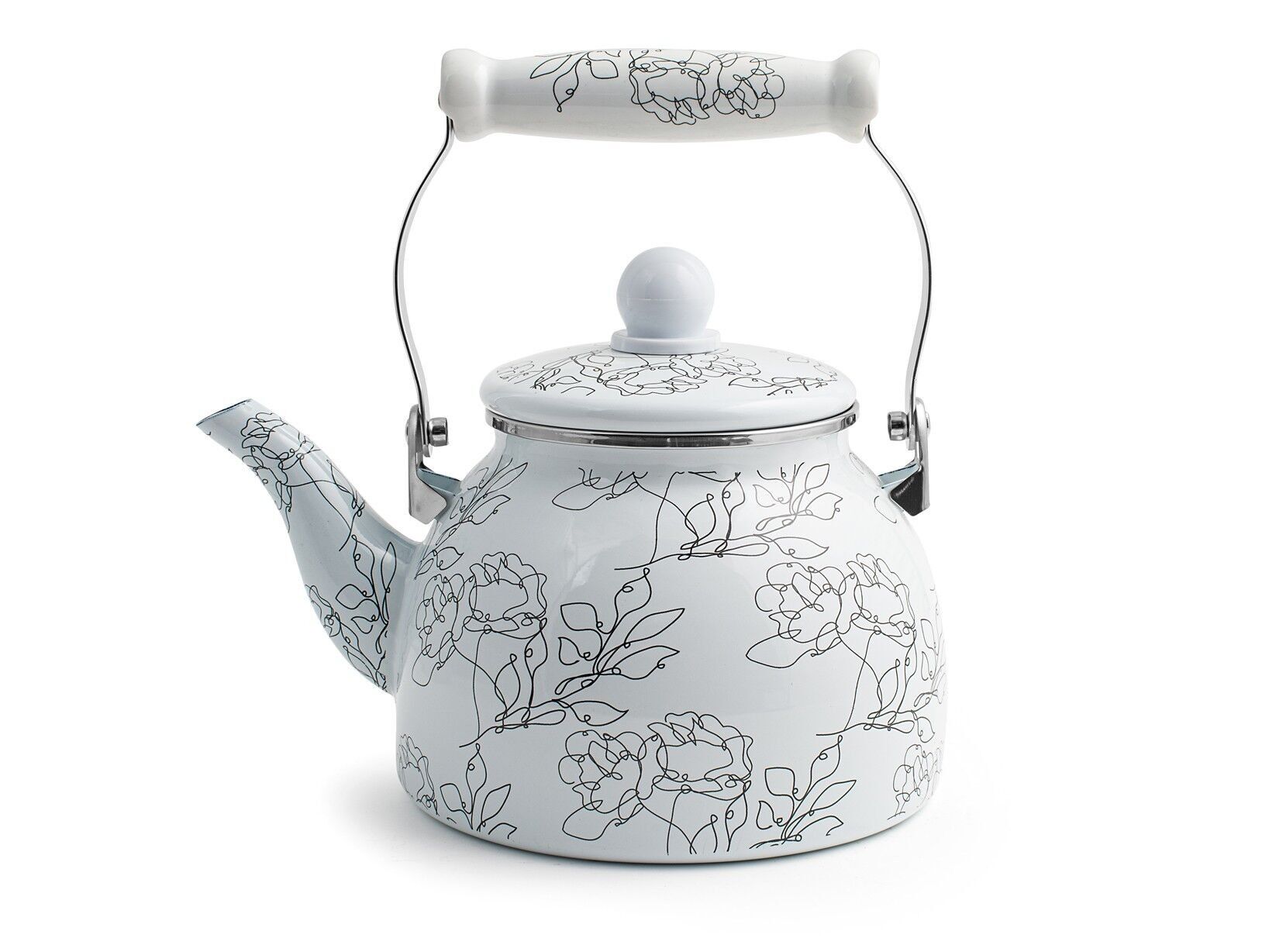 Sensorial Wasserkocher in dekorierter Emaille lt 2. Geeignet für Induktionsherde.