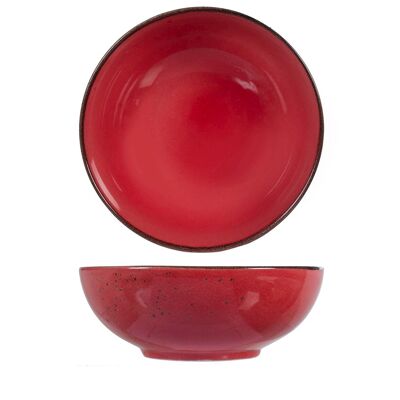 Bolo ( Piatto Fondo) Stoneware Reactive Rosso 16,5 cm