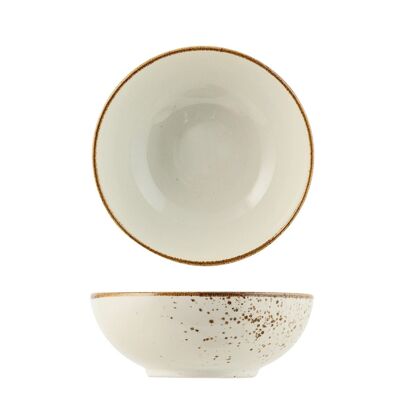 Bolo (soup plate) Reactive in stoneware ivory cm 16.5