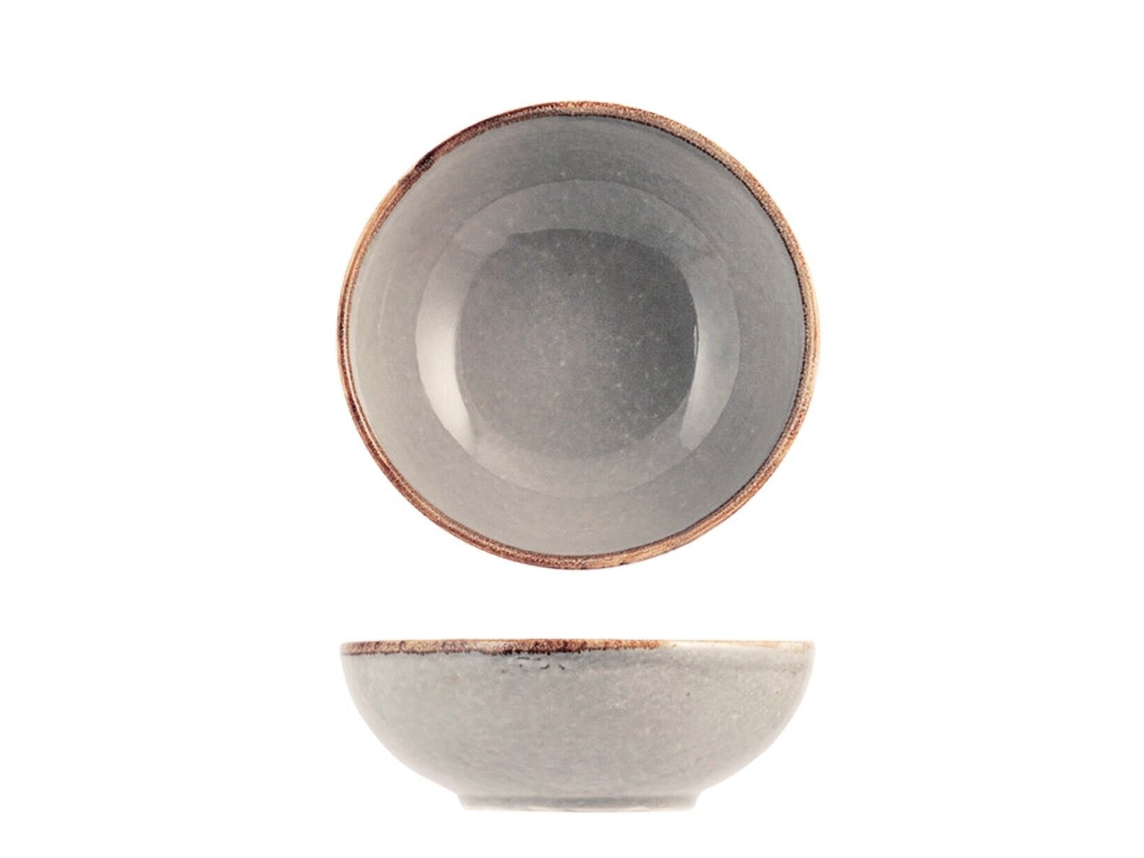 Bolo (Suppenteller) Steingut Reaktiv Grau 16,5 cm