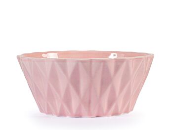 Bolo Diamante en porcelaine fine cc 320. Couleurs assorties rose, bleu et blanc 9