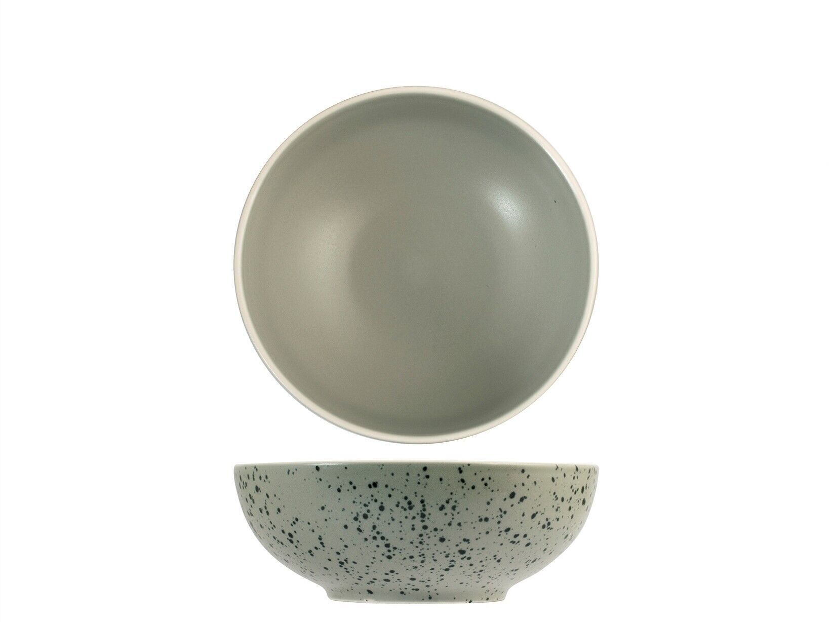 Bolo / Mineral tiefer Teller aus grauem Steinzeug 16,5 cm