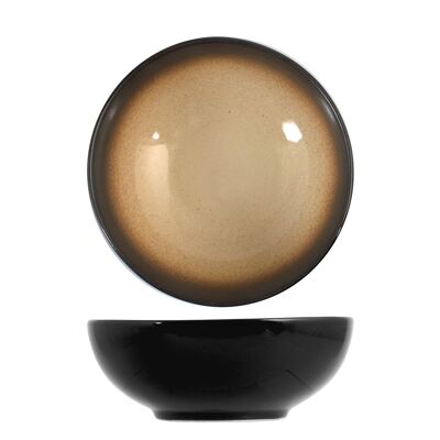 Bolo/Piatto fondo Sahara in stoneware colore beige e marrone cm 16,5