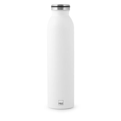 Thermal bottle in white stainless steel Lt 0,75