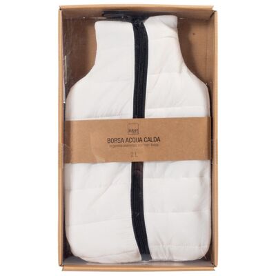 Hot water bag in bilamellated rubber with white duvet cover Lt 2. Maximum water temperature 50 °