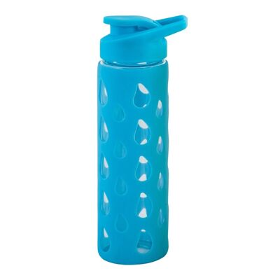 Borosilikat / Silikon Blaue Flasche Plastikverschluss 0,55 cl