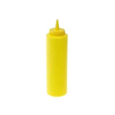 Botella de condimentos en polietileno amarillo Lt 0,25