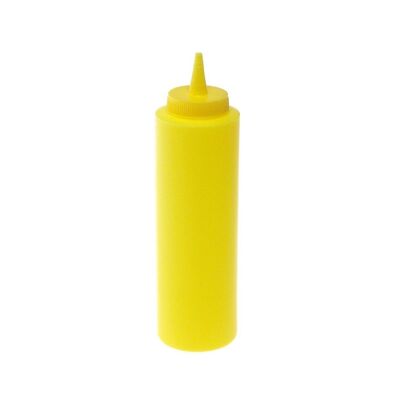 Botella de condimentos en polietileno amarillo Lt 0,3
