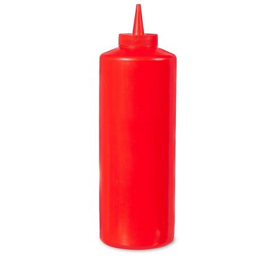 0.95 Lt red polyethylene bottle