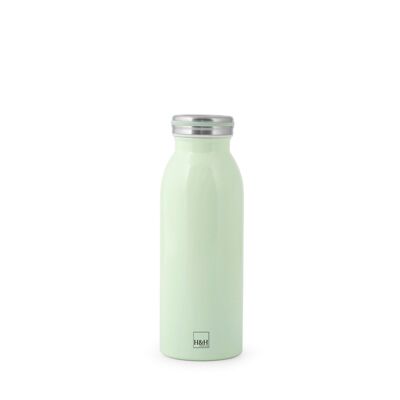 Thermal bottle in 18/10 steel, pastel green color, 0.45 lt