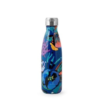 Thermal bottle in 18/10 steel with flowers decoration 0.5 lt