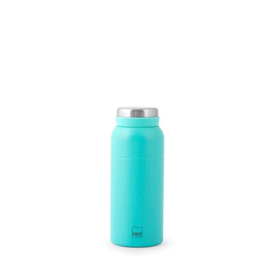 Thermal bottle in 18/10 stainless steel, light blue color, 0.35 lt