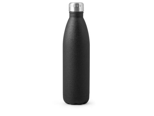 Bottiglia termica in acciaio inox 18/10 colore nero glitterato lt 0,75