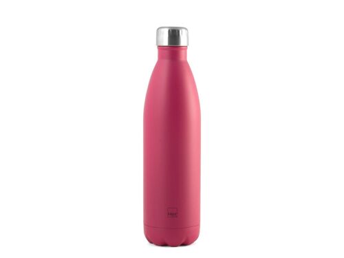 Bottiglia termica in acciaio inox 18/10 colore pink lt 0,75.Mantiene la temperatura calda o fredda 12 ore