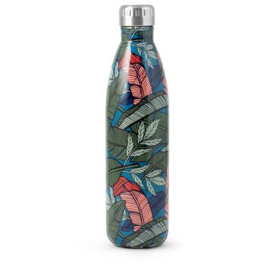 Thermal bottle in 18/10 stainless steel Forest decoration 0.75 l