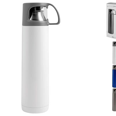 Thermal bottle in stainless steel with polypropylene and tritan cap in assorted colors cc 750