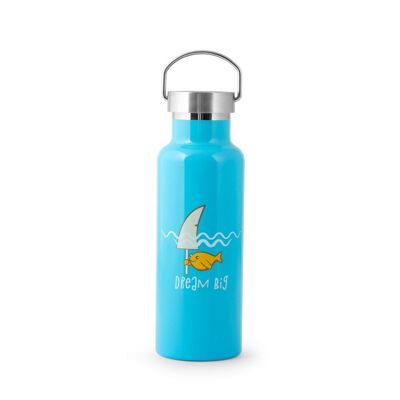 Thermal bottle in stainless steel decorated blue 0.50 cl