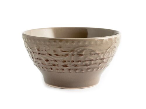 Bowl Courtyard in stoneware tortora cm 15