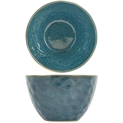 Mykonos bowl in blue stoneware 15.5 cm