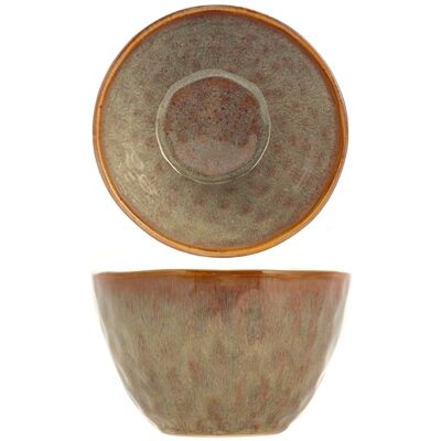 Mykonos bowl in copper-colored stoneware 15.5 cm