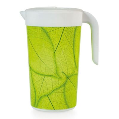Pitcher with leaves decoration in polypropylene Lt 1,8
