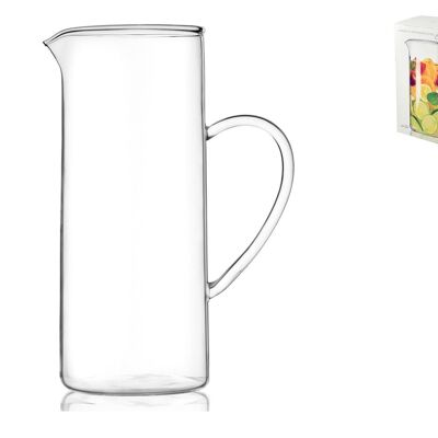 Estilook jug in borosilicate glass with handle Lt 1,2