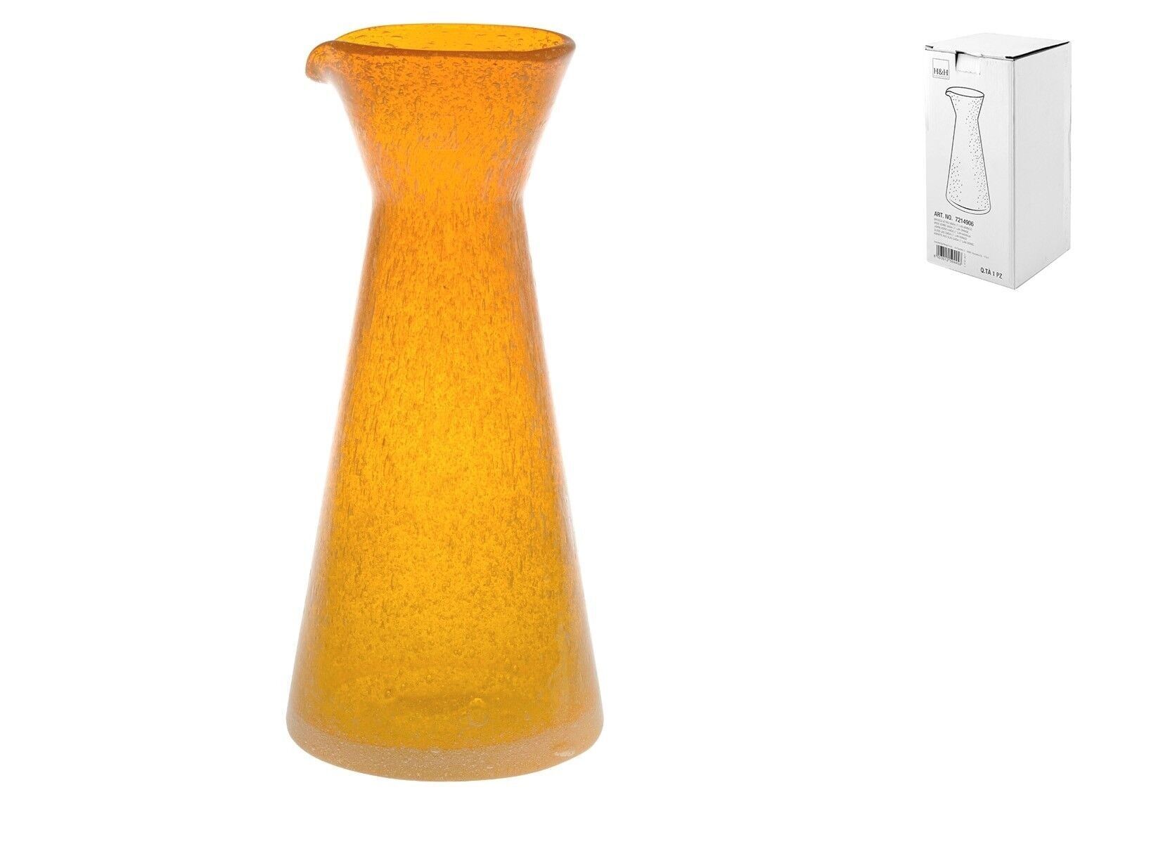 Brocca Giada in vetro arancione Lt 1