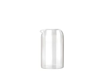 Pichet en verre borosilicaté transparent avec bec verseur et bouchon lt 0,8. 2