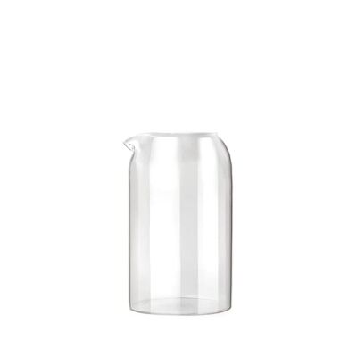 Krug aus transparentem Borosilikatglas mit Ausgießer und Korken lt 0,8.