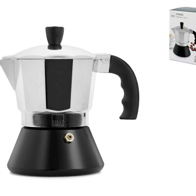 Caffettiera Alluminio Dynamic Fondo per Induzione Tazze 3