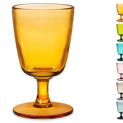 Saturno glass goblet in assorted colors cl 28