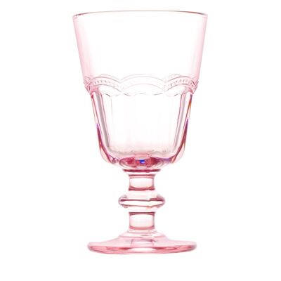 Gobelet baroque en verre rose 18 cl