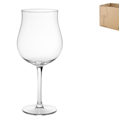 XXL goblet in transparent glass cl 64 in tray