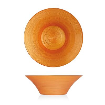 Hoche Kappe aus orangefarbenem Glas 19,5 cm