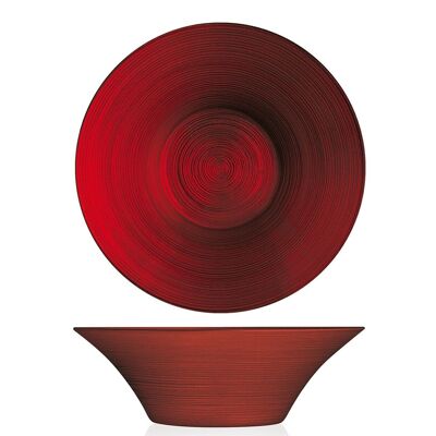 Hoche cap in red glass 19.5 cm