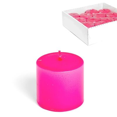 Basic cylindrical candle 50x50 mm hot pink