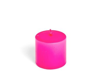 Bougie cylindrique basique 50x50 mm rose vif 3