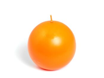 Bougie sphère basique 90 mm orange 6