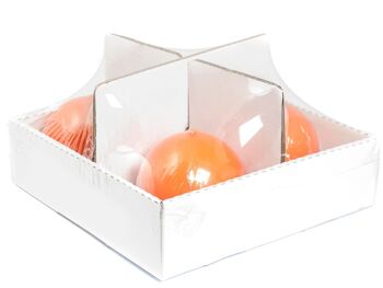 Bougie sphère basique 90 mm orange 2